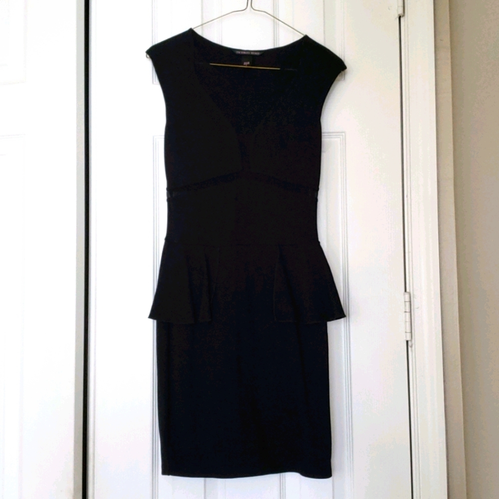 Sexy Black Peplum Dress